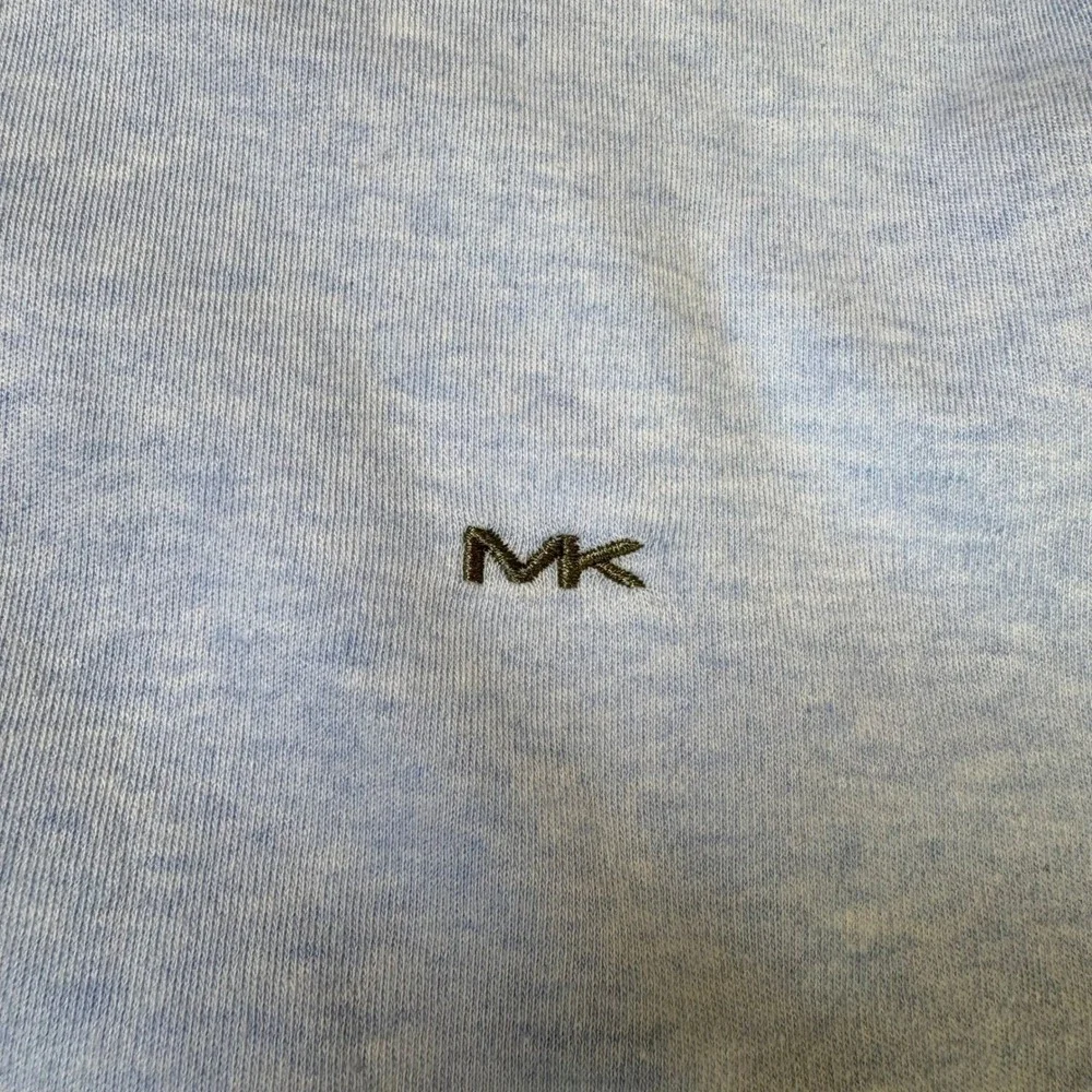 Michael Kors Mens Light Blue‎ MK Logo Polo Shirt Size L Cotton